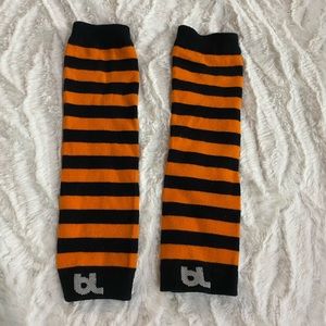 🎃 Baby Legs Halloween Leg Warmers Orange & Black